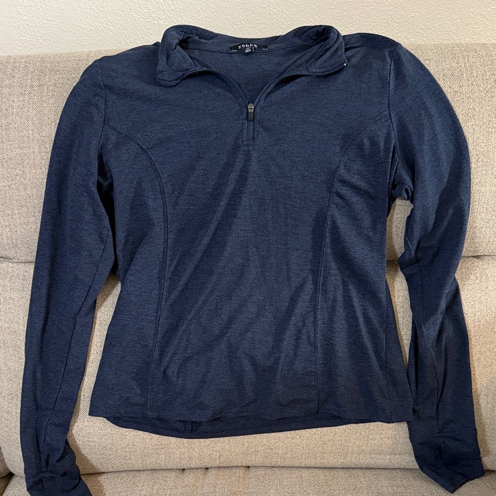 Navy Blue Long Sleeve Women's Top - size XL